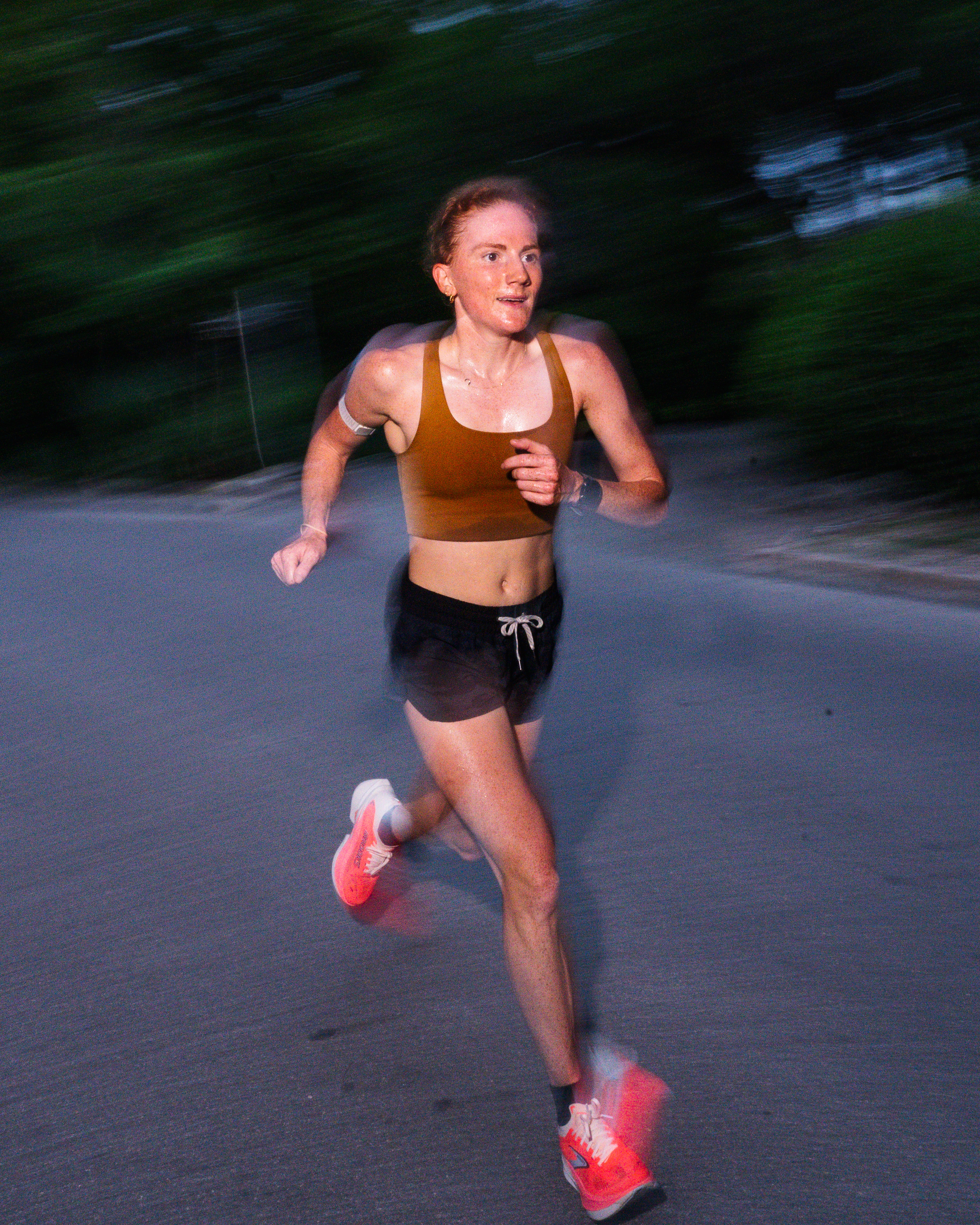 Brooks runner night urban lifestyle brand photography San Antonio
