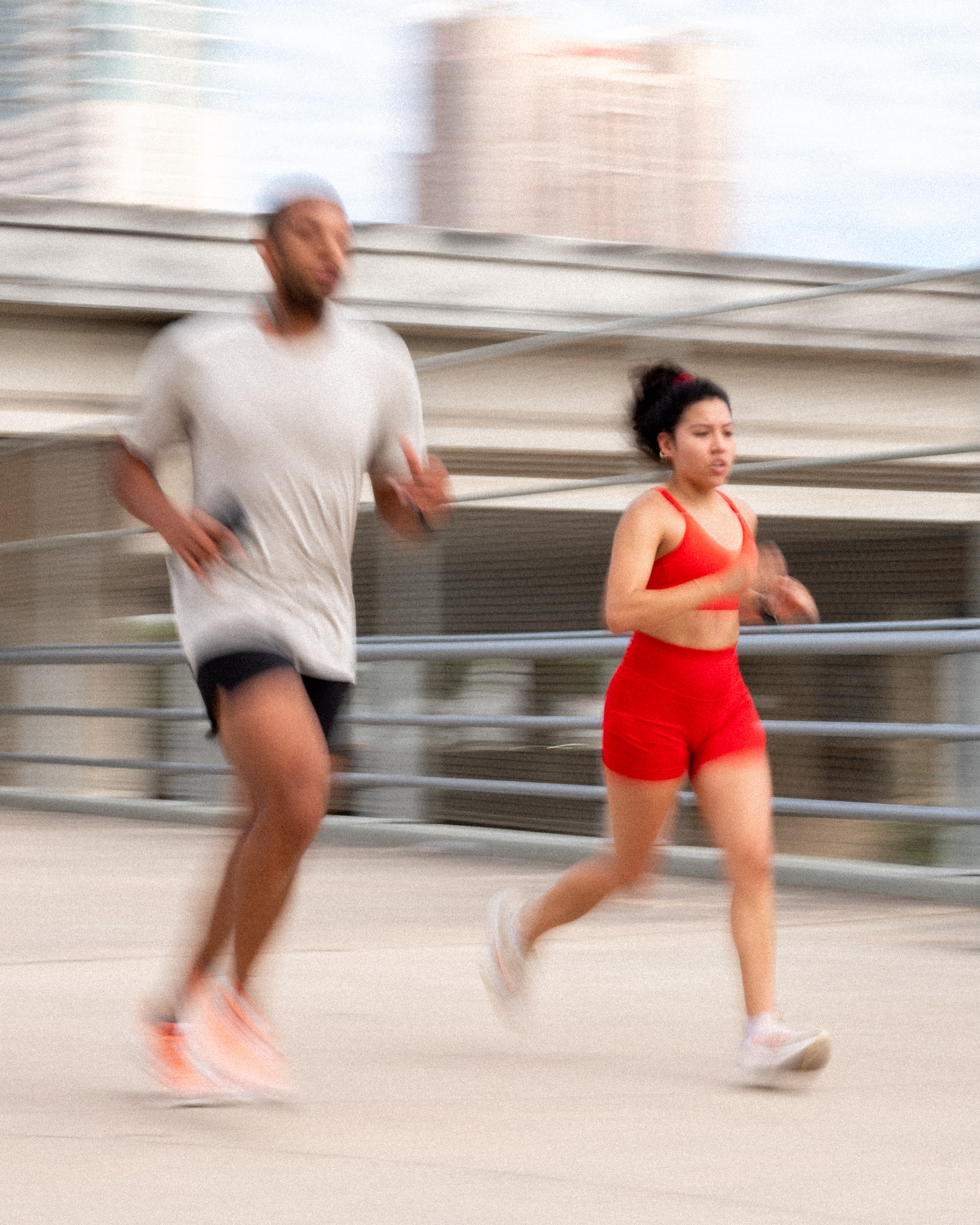 Runner with blue sunglasses editorial running photography San Antonio