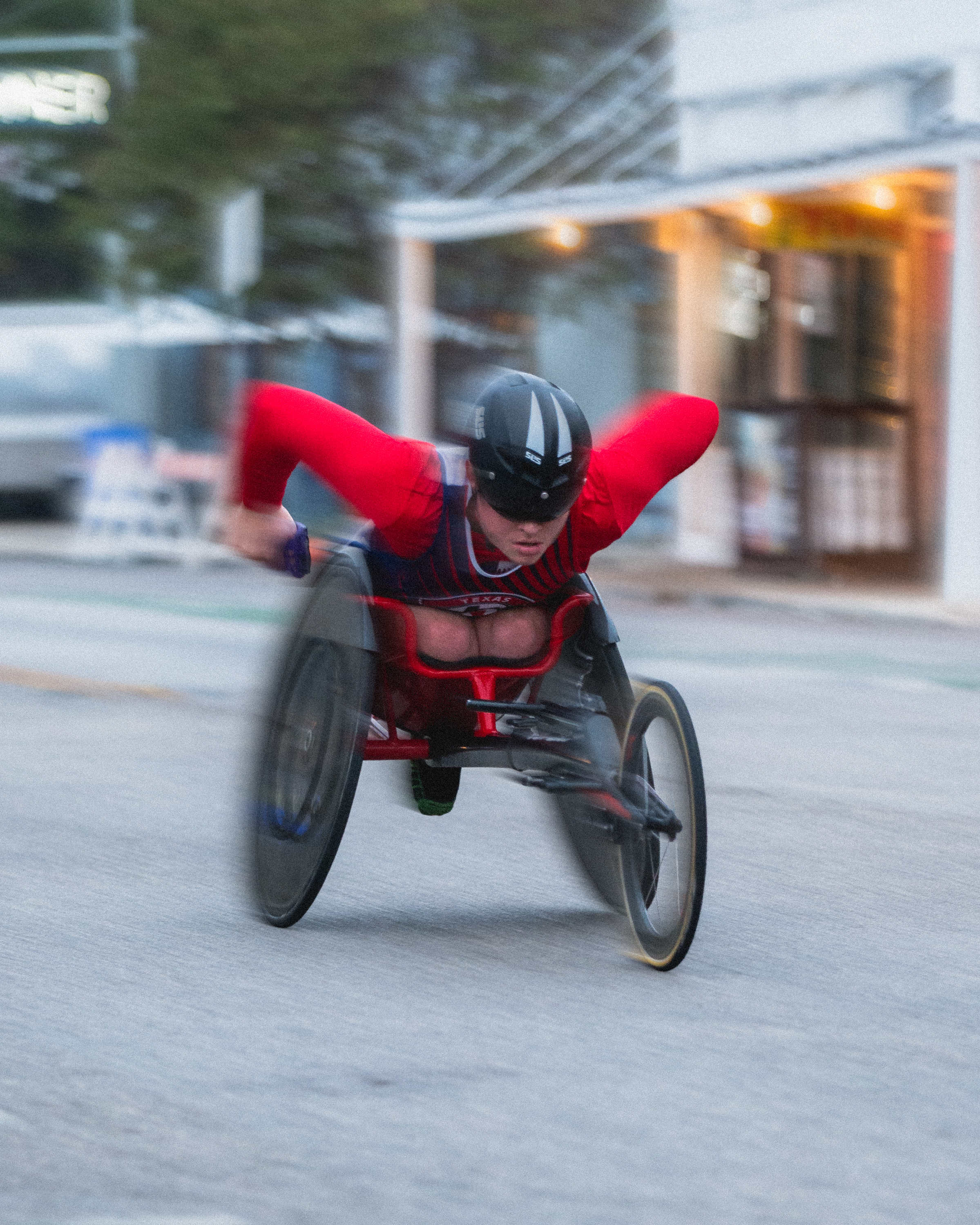 Wheelchair racer San Antonio Marathon editorial sports photography Texas