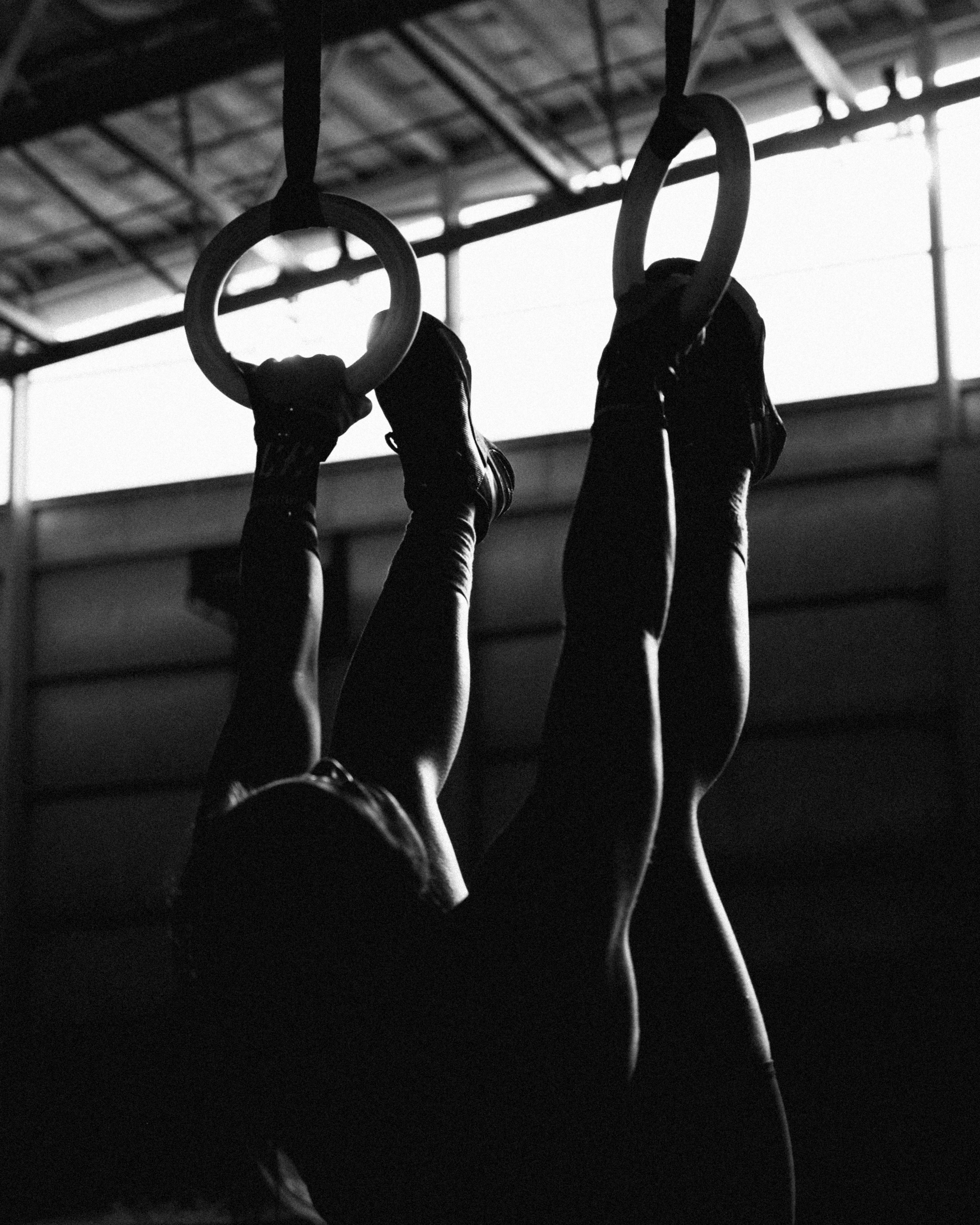 Athlete silhouette Summit Games black and white sports photography