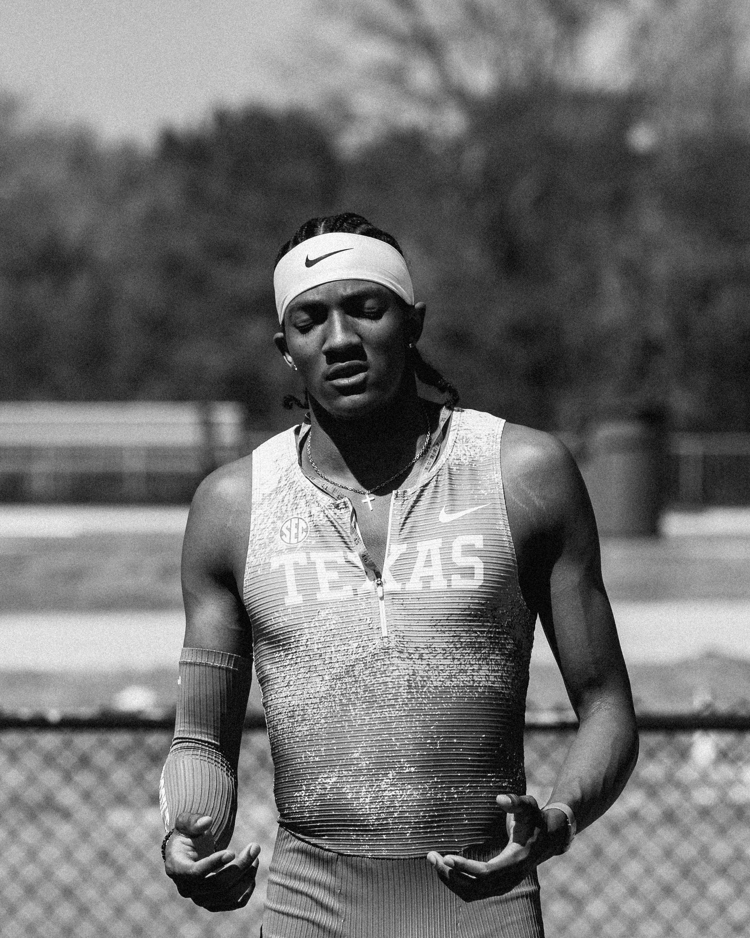 UTSA track and field athlete portrait editorial sports photography