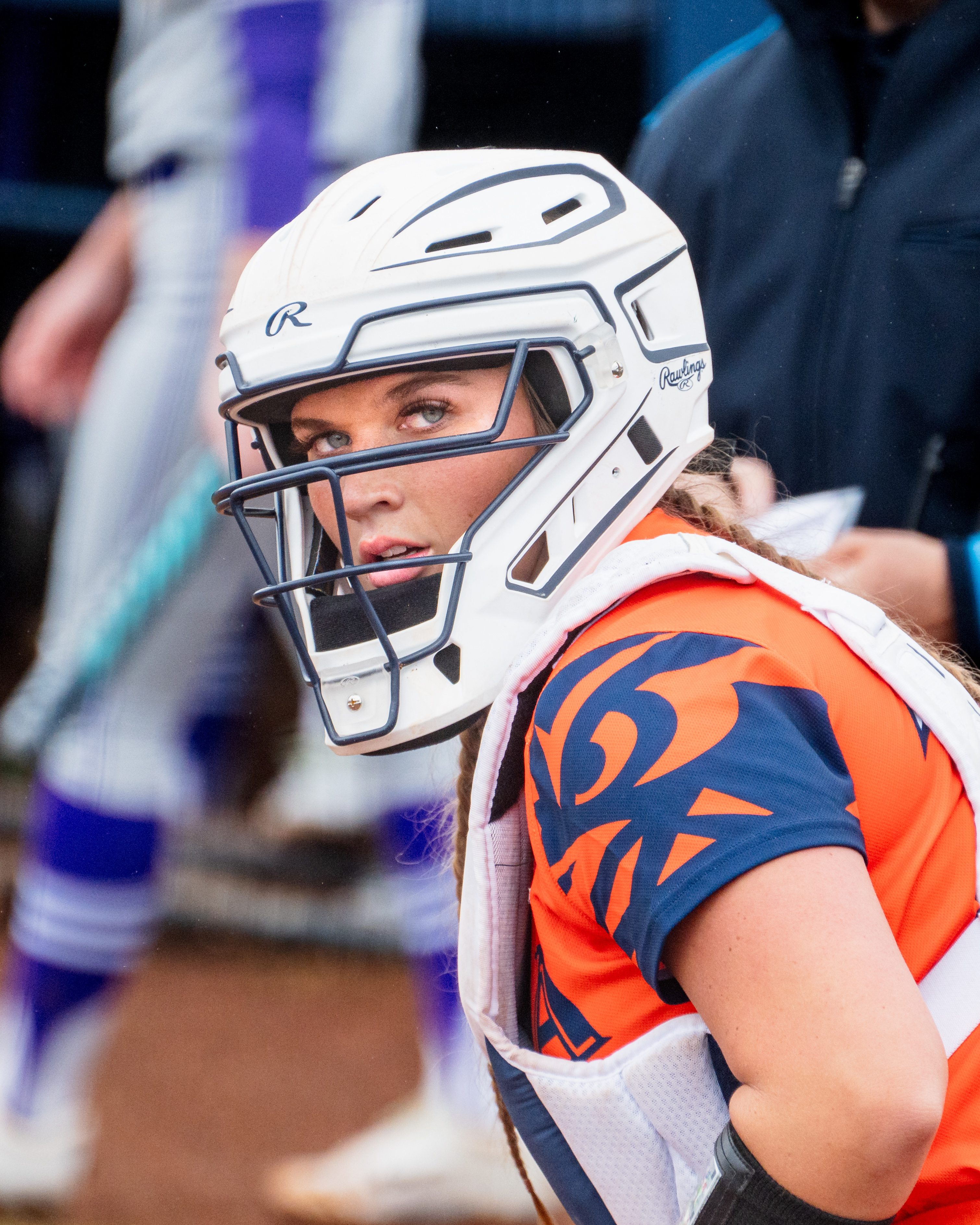 UTSA softball player focused athlete portrait editorial photography