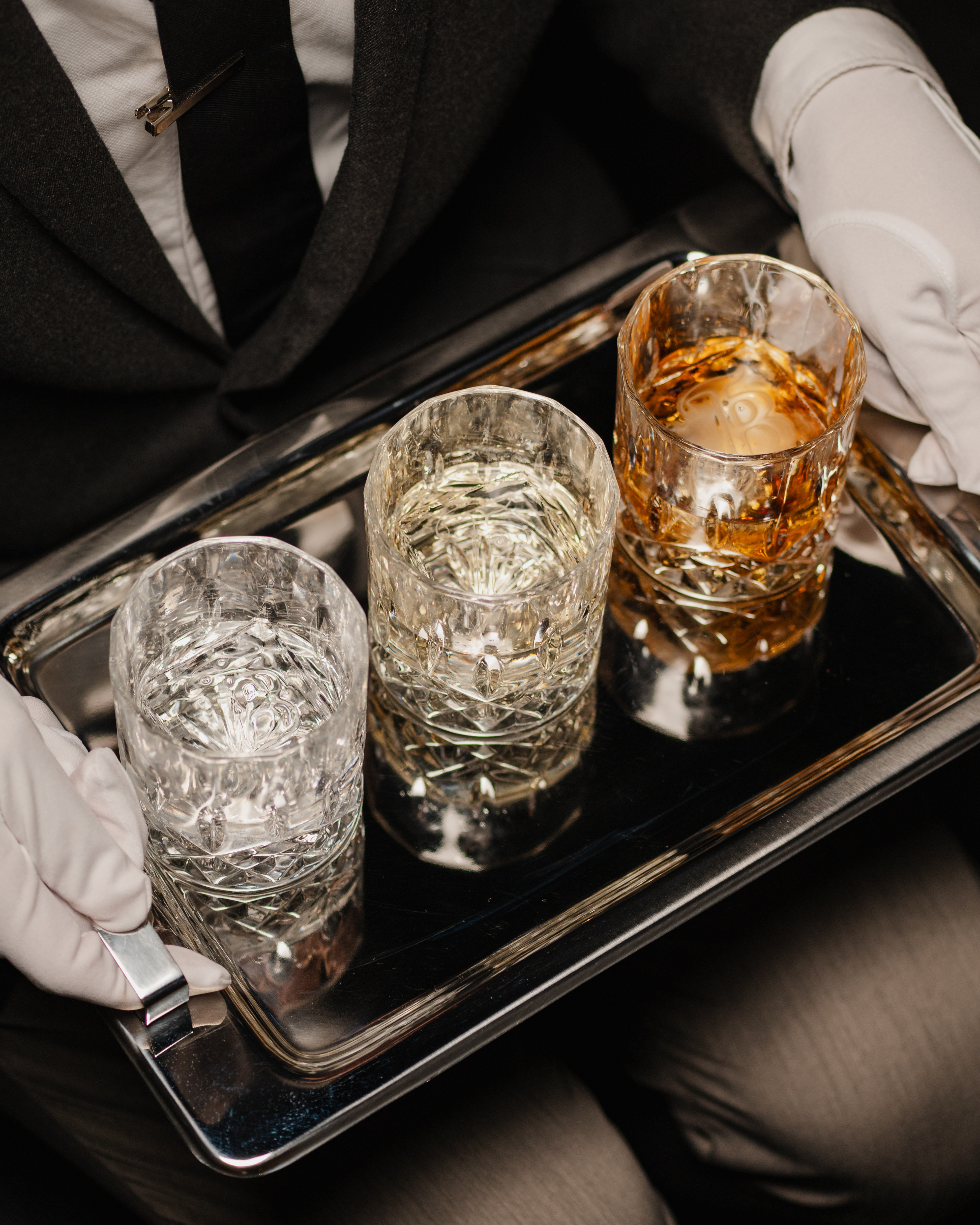 White glove cocktail tray service hospitality photography San Antonio