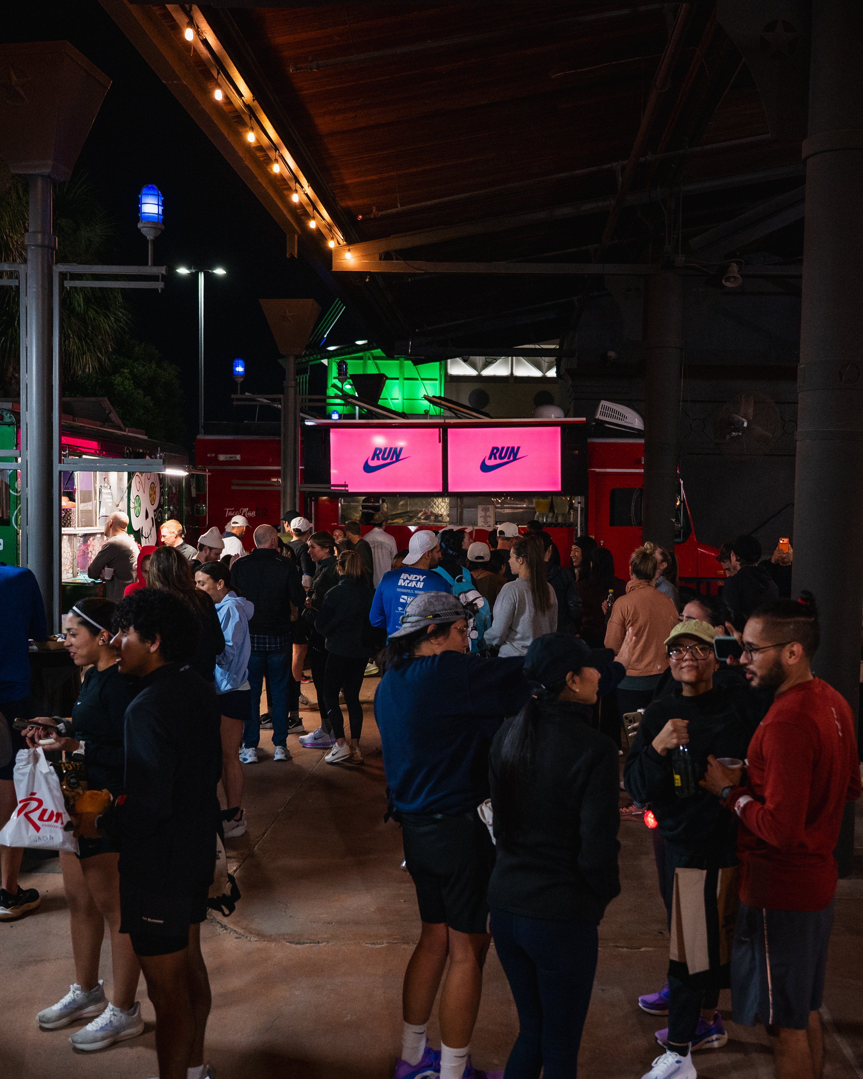 Nike Run x iRun night event crowd photography San Antonio Texas